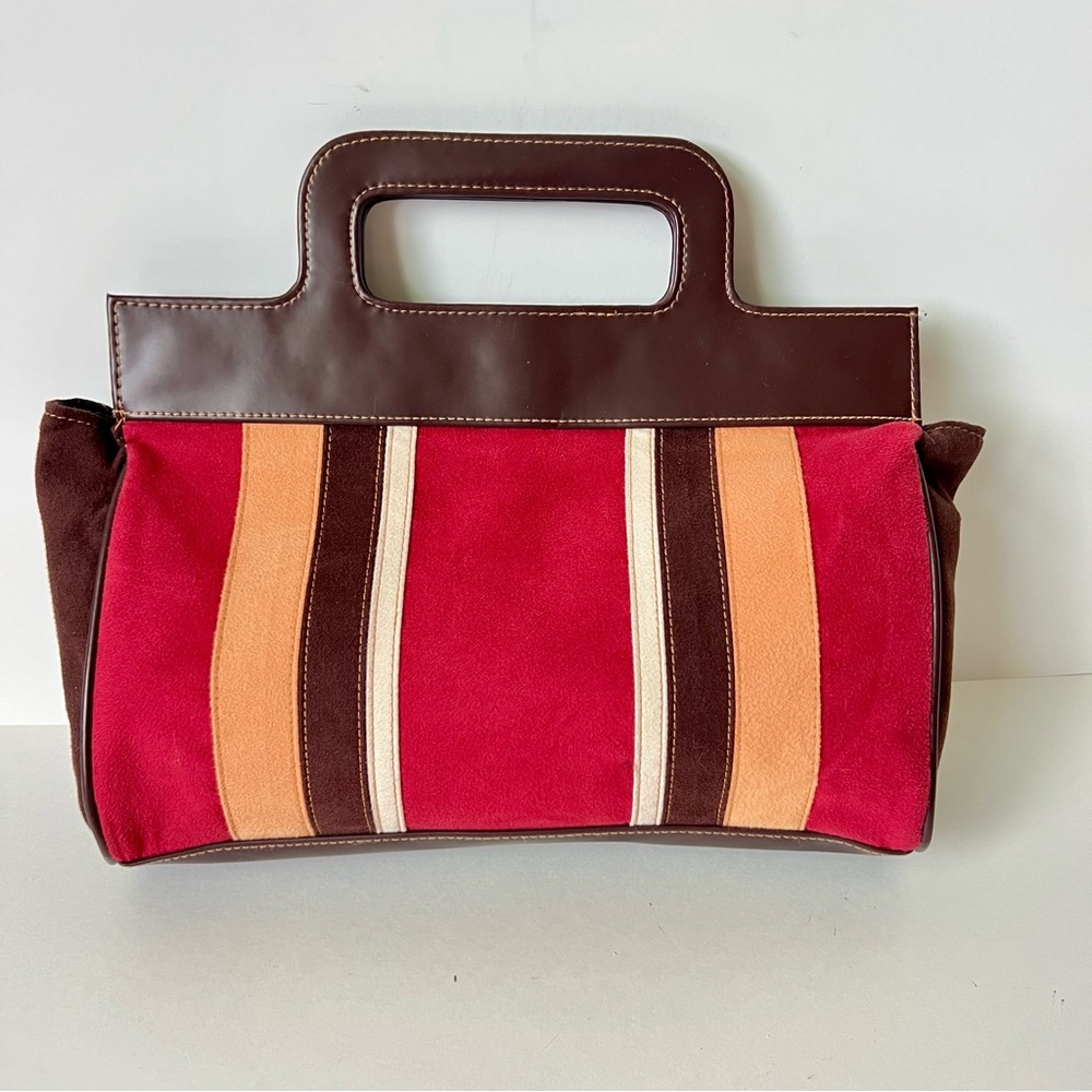 VICTORIA’S SECRET Vintage Retro Faux Suede and Leather Clutch Bag